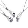 1pc Tear Drop Keepsake Ashes Urn Pendant Memorial Heart Necklace with Screw Open and Close Cremation Jewelry 2