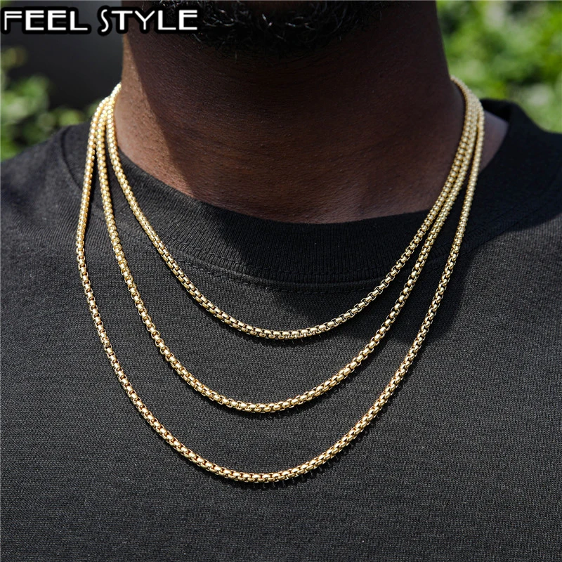 2022 Fashion Classic Figaro Chain Necklace Men Stainless Steel Long Necklace  For Men Women Chain Jewelry - AliExpress