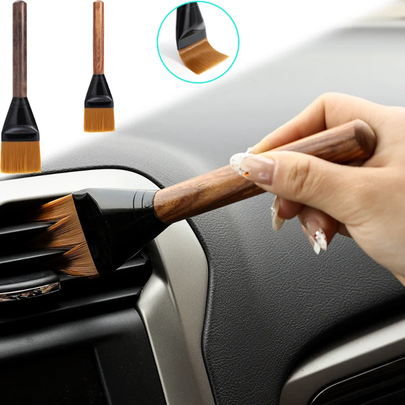 

Black Sandalwood Large Row Car Cleaning Brushes Universal Auto Air Conditioning Clean Brush Automotive Detailing