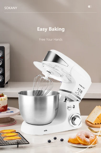 Samsaimo Stand Mixer,6.5-QT 660W 10-Speed Tilt-Head Food Mixer, Kitchen  Electric Mixer with Bowl, Dough Hook, Beater, Whisk for - AliExpress