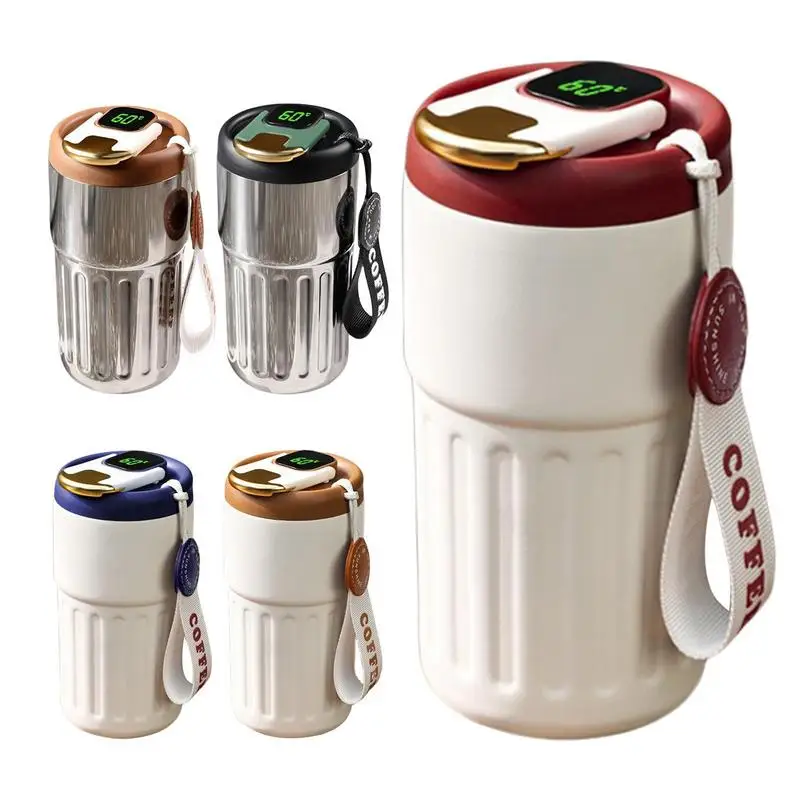 

Smart Vacuum Flask Portable Stainless Steel Insulated Tum-bler Tea Cold Drink Coffee Thermos Bottle LED Temperature Display