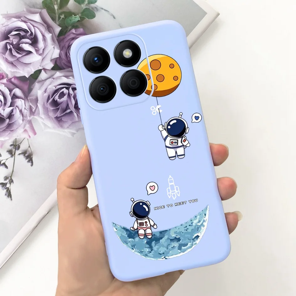 Stylish Floral Moon Soft Silicone Case - Artistic Back Cover