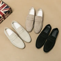 Classic Soft Suede Shoes Penny Men Loafers Slip On Leather Casual Men Shoes Comfort Driving Shoes Men Flats Walking Footwear 1