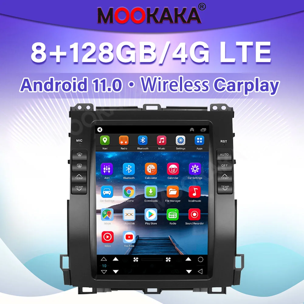 

For Toyota Land Cruiser Prado/Lexus GX470 2002-2009 Car Player GPS Navigation 128G Android 11 Auto Radio Stereo Head Unit Audio