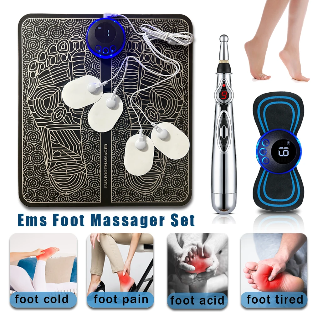 EMSFootMassagerPadPortableMassageMatFootAcupointMassageMuscle