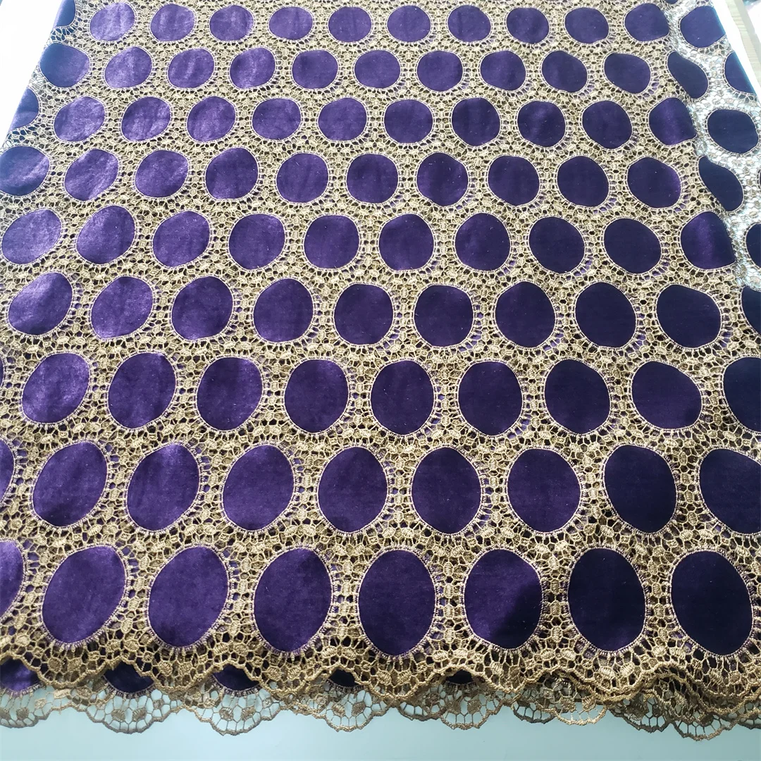 Soft Embroidered Velvet lace fabric For Party Evening Dress U_Ge5898 U_GE5338 lace trim fabric