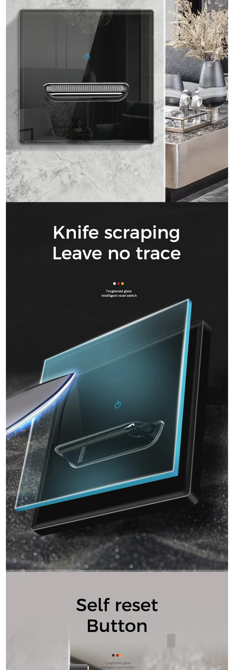 Light switch gang options display