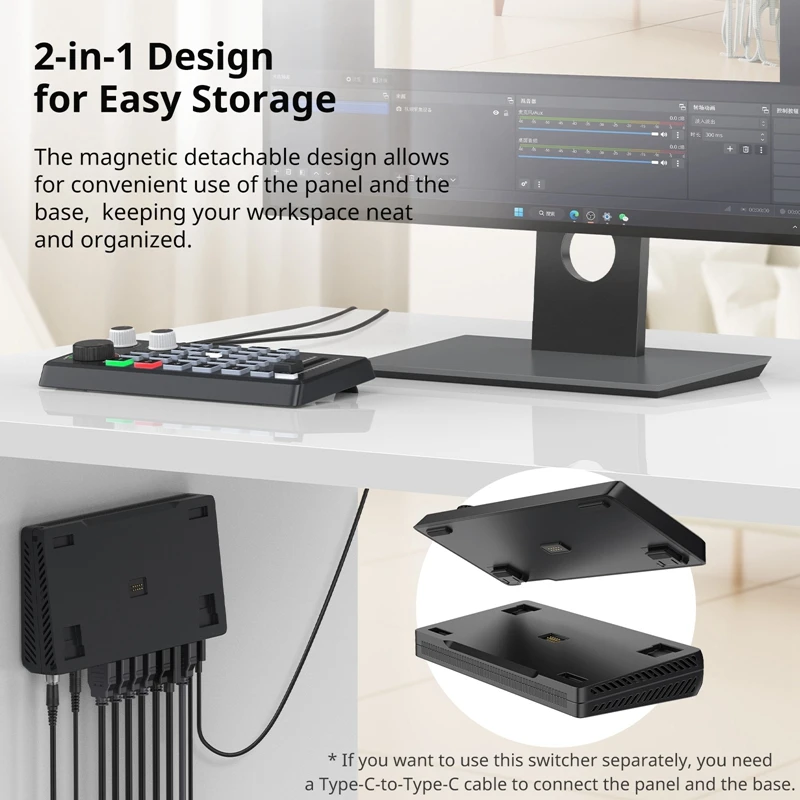 Ulanzi DD02 HD Live Stream Switcher HDMI Input Type-C USB3.0