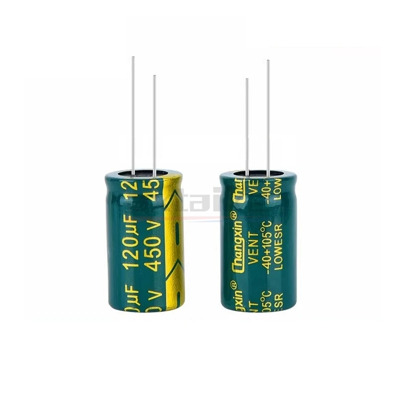 120UF 400V 450V 18*30MM High Frequency Low ESR Aluminum Electrolytic Capacitor 5PCS