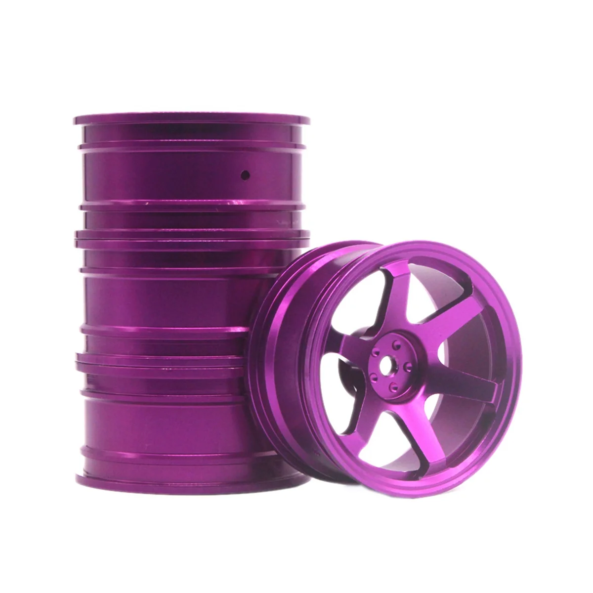 

4 шт. для легких колес 94122/94123/FW06 D3/D4 1/10, плоские спортивные автомобильные металлические шины для дрифта, фиолетовые