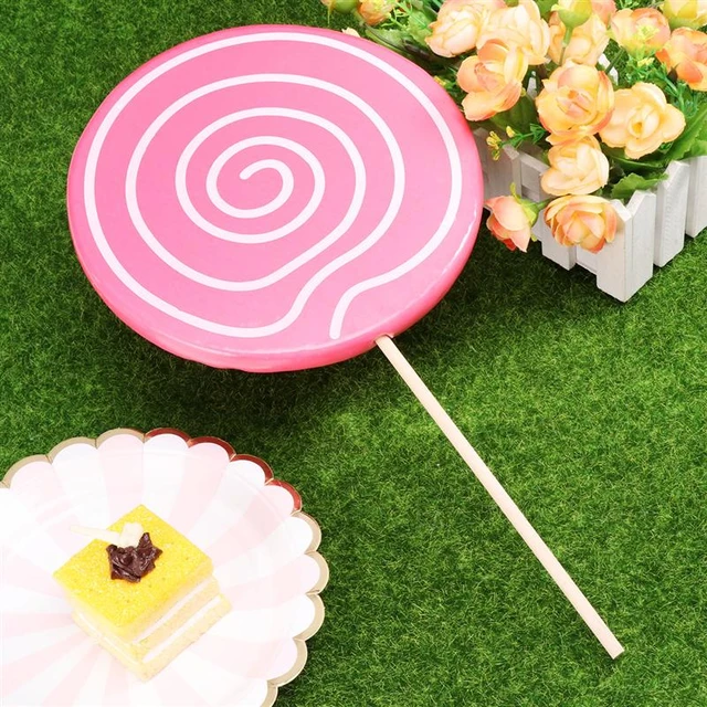 Simulation Love Cotton Lollipop fake candy Sweet Cake Table Shop Window  Decoration Candy Model Shooting Props Party Decor - AliExpress