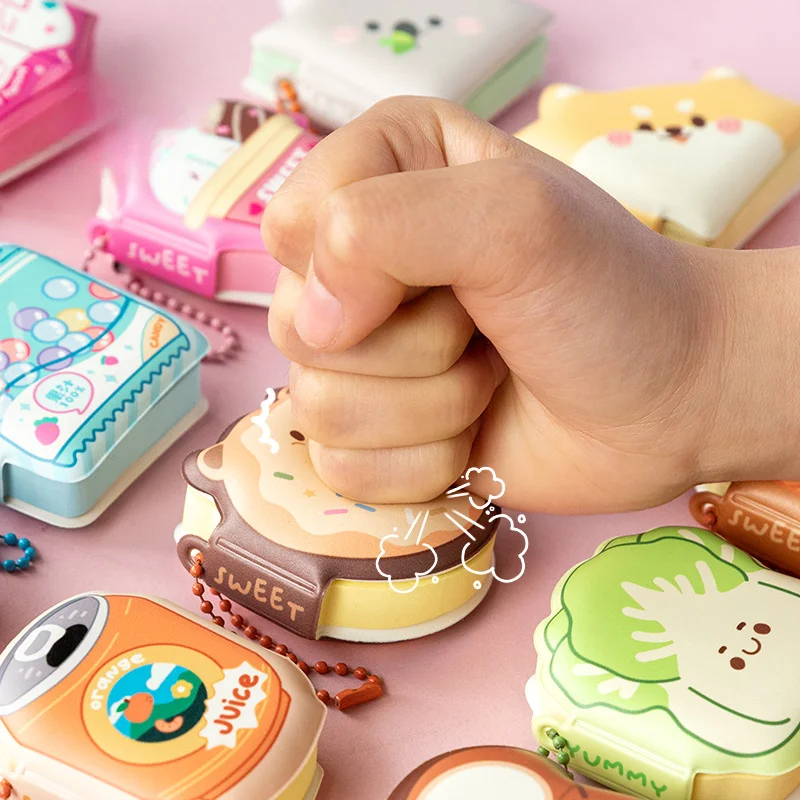 4Pcs New Stress  Mini Creative Relief Sticky Notes Modeling Book Students Portable Office Memo Can Be Pasted Note Pads 4