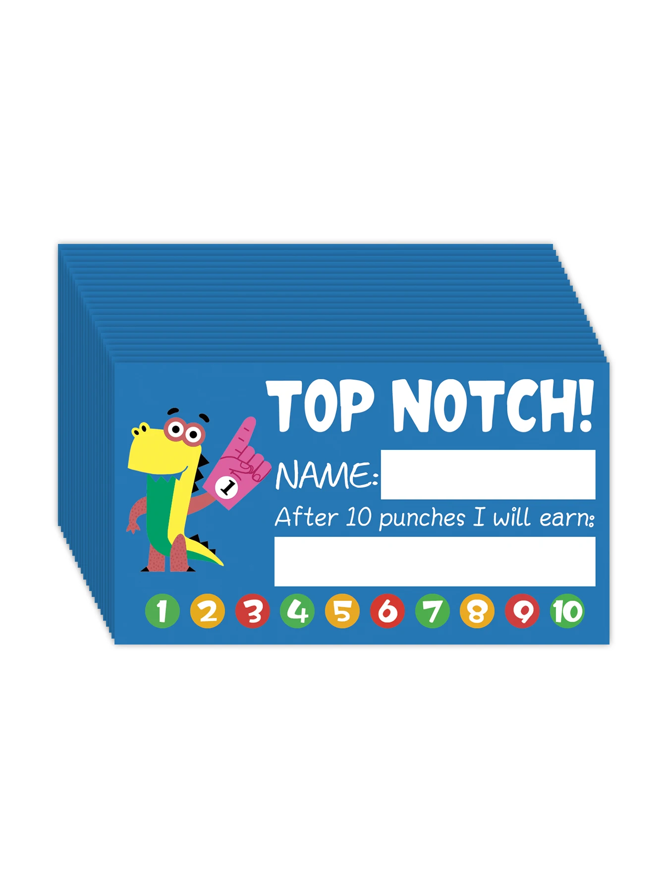 كارتون مكافأة حافز لكمة بطاقات ، مناسبة للأطفال ،...