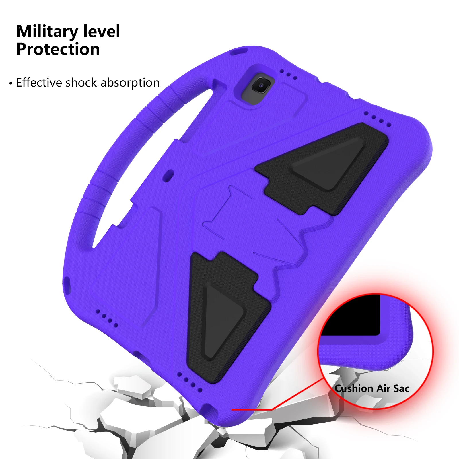 Durable Kids Tablet Case with Stand and Hand Strap - Shockproof 10.4-inch Cover
