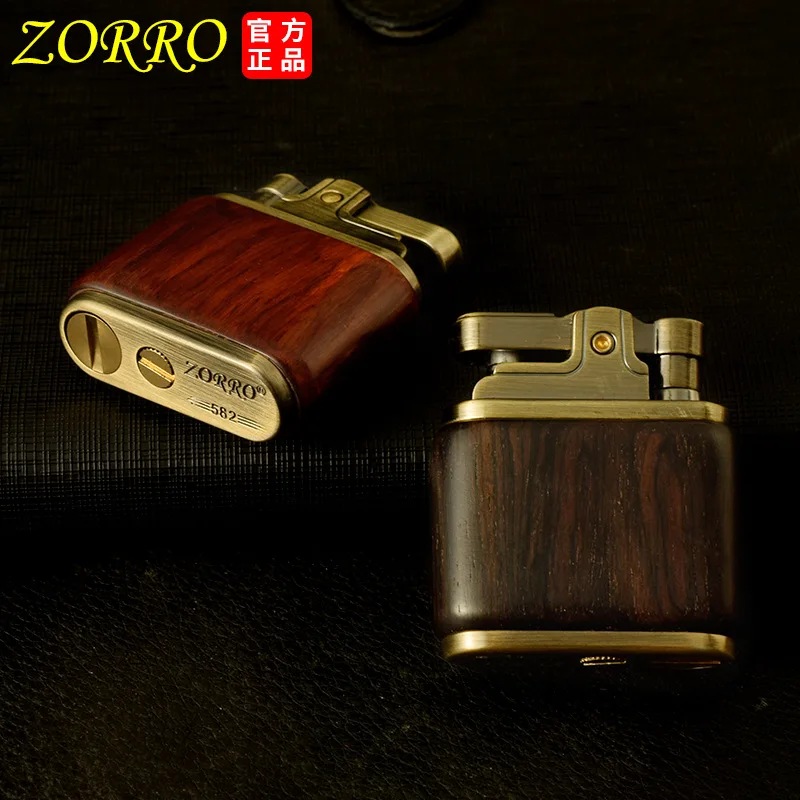Zorro Pure Copper Kerosene Lighter. Handmade Wood Shell