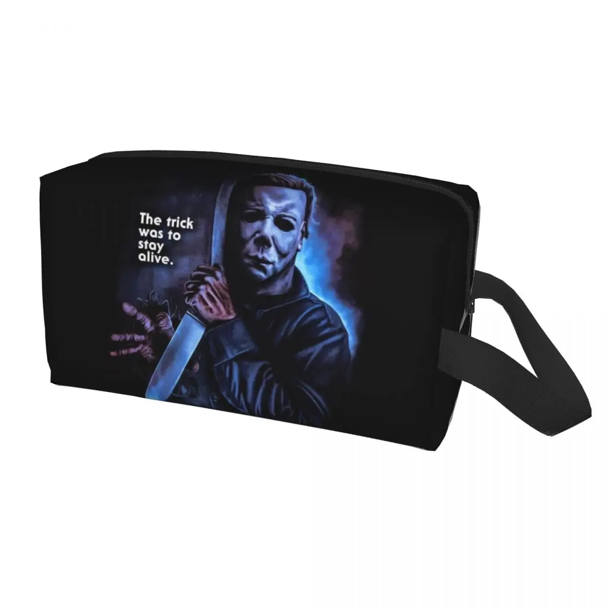 

Travel Horror Movie Halloween Michael Myers Toiletry Bag Portable Makeup Cosmetic Organizer Women Beauty Storage Dopp Kit Case
