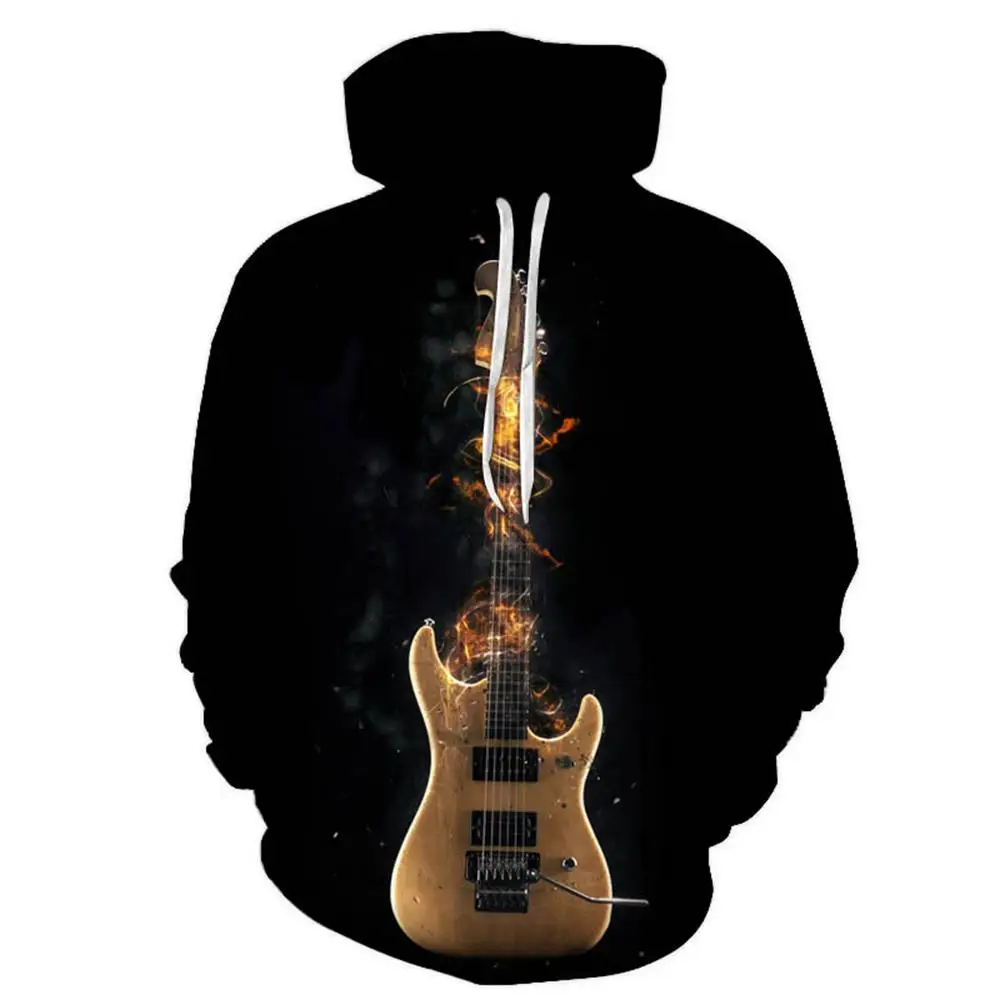 

Spring Autumn Note 3D Printe Hoodie Sweatshirt Men Music Hooded Long Sleeved Jacket Trendy Hip Hop Oversized Clothes