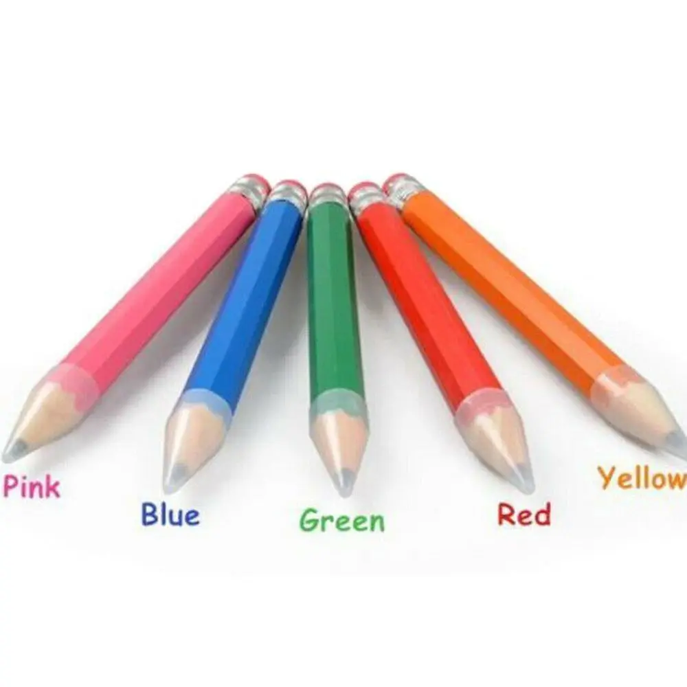6 Pcs Wooden Jumbo Pencils For Prop, Funny Big Pencil Huge Giant Pencil 14  Inch Pencil For Home And School Supplies