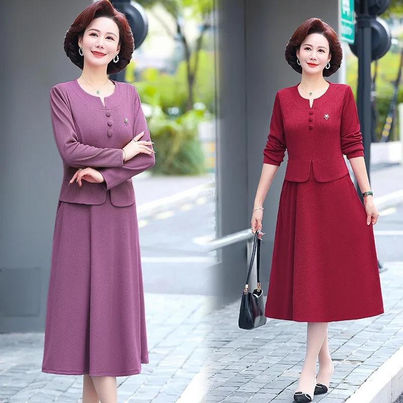 

New Long Dress Women Vintage Luxury Party Midi Dress Autumn Winter Elegant Casual Formal Dress