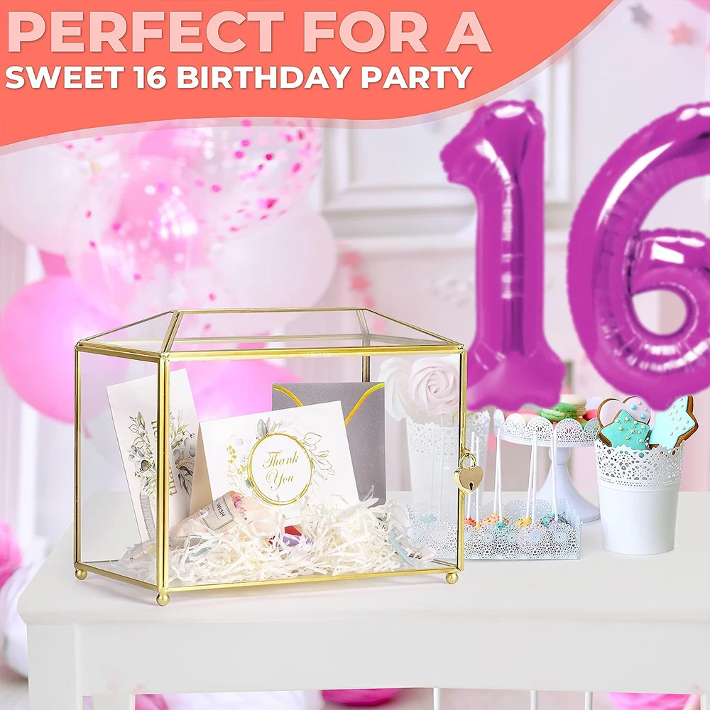 セキュアドガラス ウェディングギフトカードボックス セキュアドガラス ウェディングギフトカードボックス