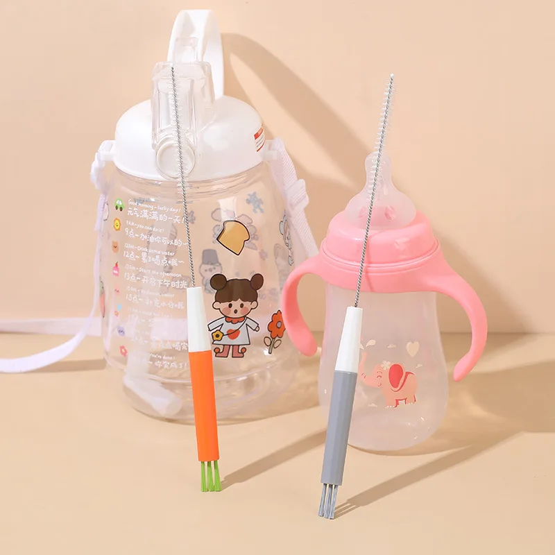 

Kitchen Cleaning Brush Stainless Steel Straw Brush Bottle Cleaning Brush Slim Mug Crevice Cleaning Bristle Bottle