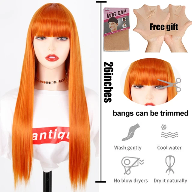 Synthetic Hair Pink and Black Wig Two layers of Wigs Long Straight hair Cosplay Wig Two Tone Ombre Color Women Wigs Lolita Wig P1B/613