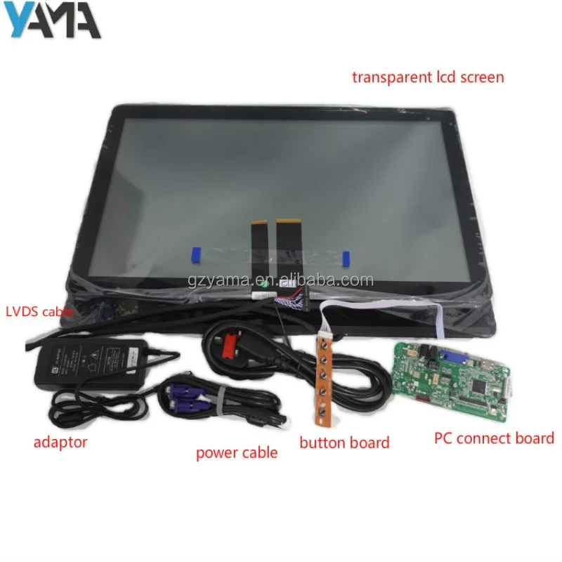 Digital Signage and Displays Transparent Screen Small size 15inch Touch Transparent LCD Display Hologram Equipment