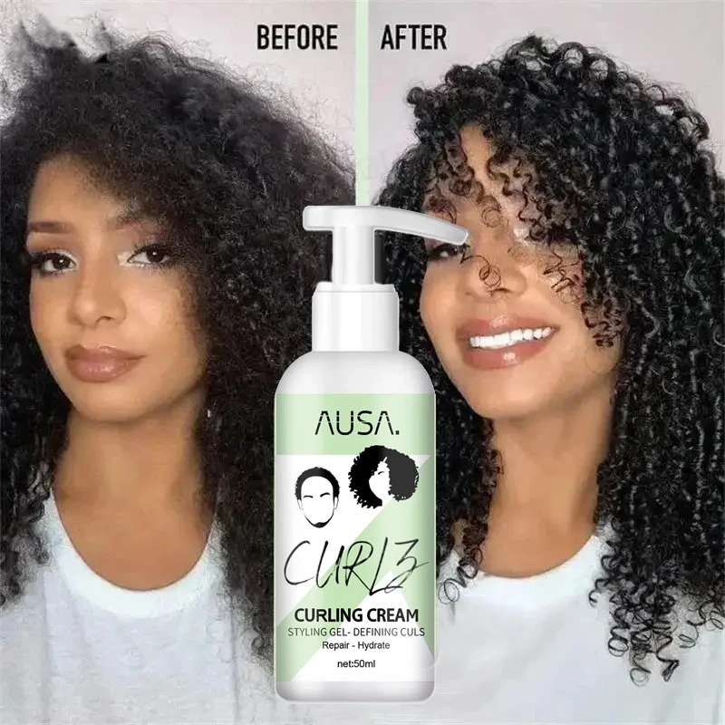 Haarkrul Crème Veerkrachtig Versterker Natuurlijke Haarstyling Curling Gel Anti-Kroeshaar Hydraterende Haarconditioner Verzorging 50M