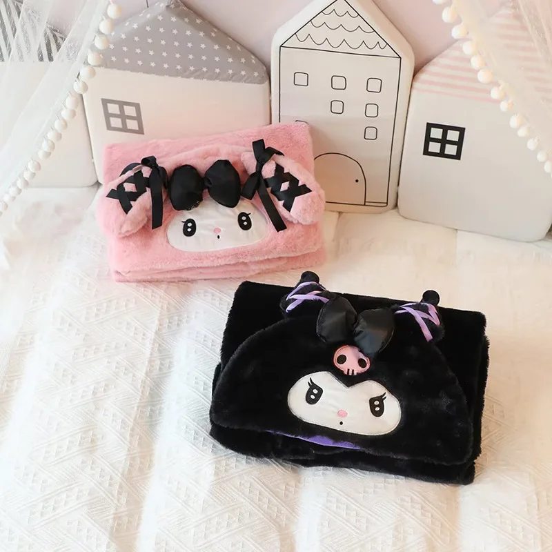 My Melody Kuromi Hooded Cloak Home Blanket Cape Air Conditioning