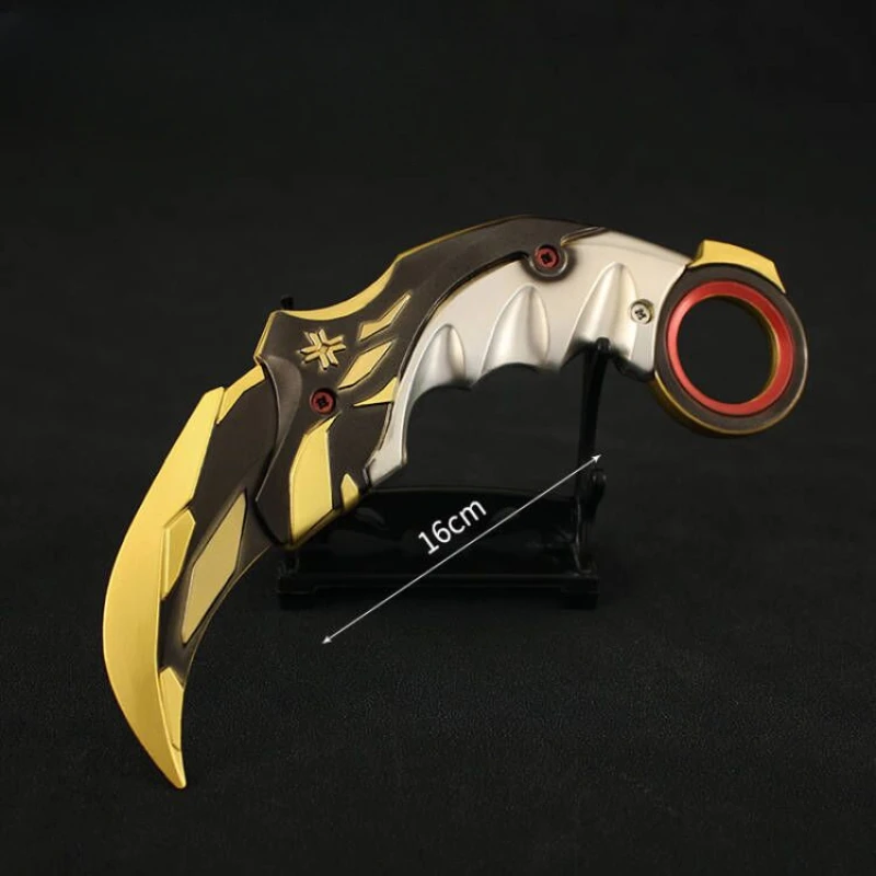 Valorant Weapon Melee Champions Karambit 16cm Alloy Metal Game Peripheral Samurai Sword Display Weapon Model Gift Toys for Boys cosplay sword cosplay prop cosplay toy game knife