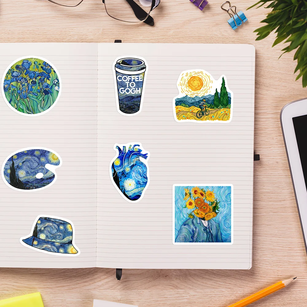 Van Gogh Starry Night Aesthetic Waterproof Vinyl Sticker
