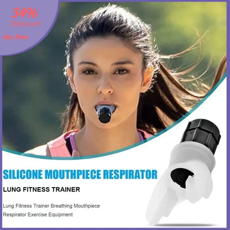 

Fitness Breathing Trainer Lung Therapy Mouthpiece Ergonomic Increase Lung Volume Improve Sleep Outdoor Exercise Breathing Unisex