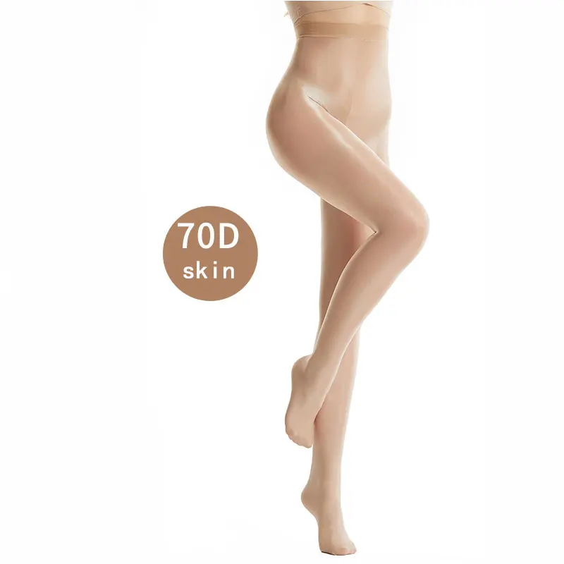 70D Women Slim Shaping Tights Shiny Oil Glossy Pole Yoga Dance Aerobics Reflective Stockings Sexy Pantyhose