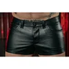 Fashion Men Shorts Solid Color Casual Mens Short PU Leather Pants Spring Summer Men Punk Style Black Shorts for Men 3