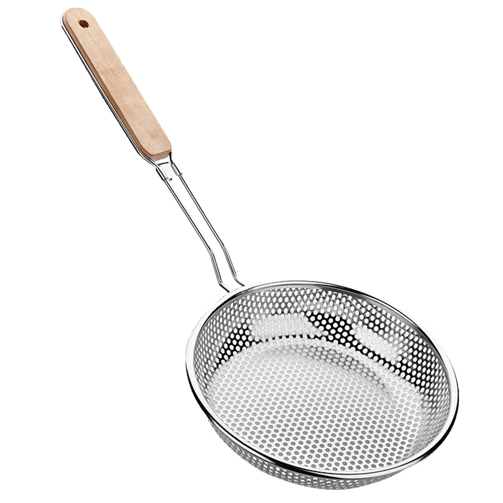 

Stainless Steel Fence Strainer Spoon Household Large Colander Practical Slotted Spoons Hollow