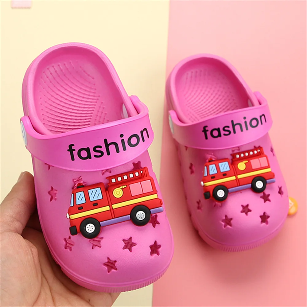 leather girl in boots 2022 Summer Kids Garden Shoes Boys Girls Unicorn Slippers Rainbow Shoes Toddler Cartoon Animal Outdoor Slippers best leather shoes Children's Shoes