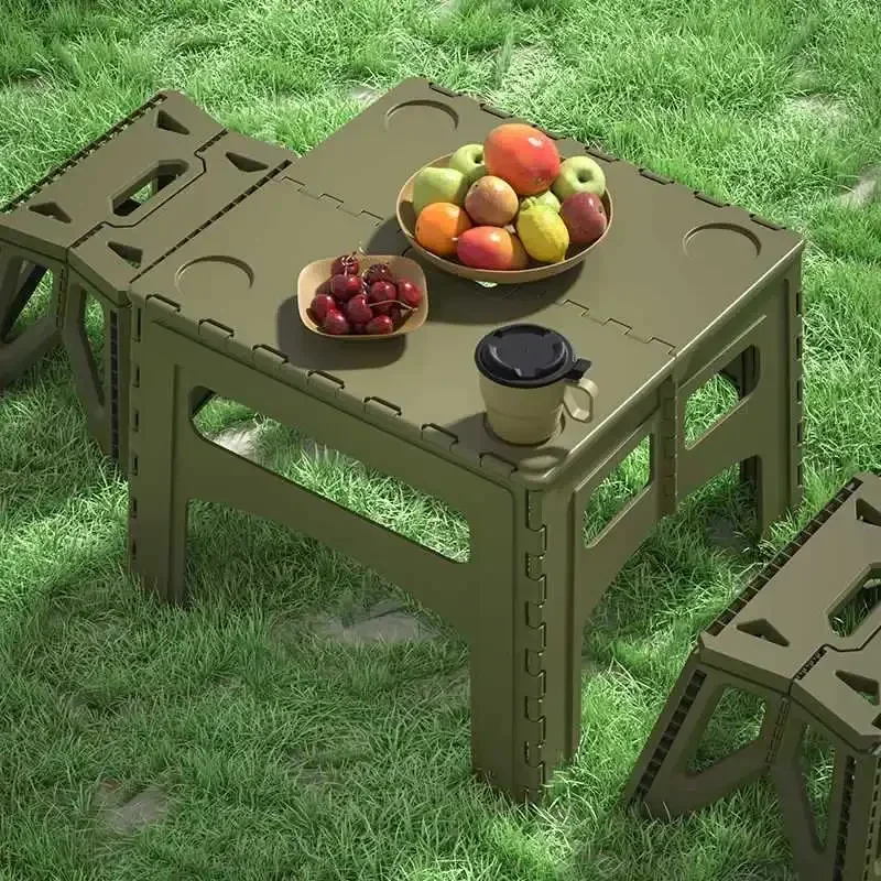 Plastic Folding Table Outdoor Portable Simple Dining Learning Baby Drawing Desk Writing Desks Stool Furniture Gaming Tables