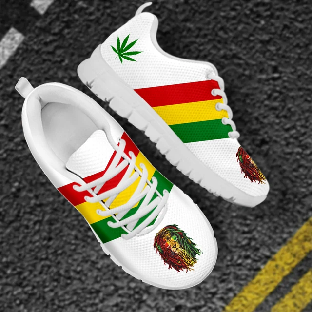 HYCOOL zapatos deportivos con estampado de la bandera de Jamaica Rastafari para hombre mujer, Zapatillas cordones, Estilo Vintage, Unisex| | AliExpress