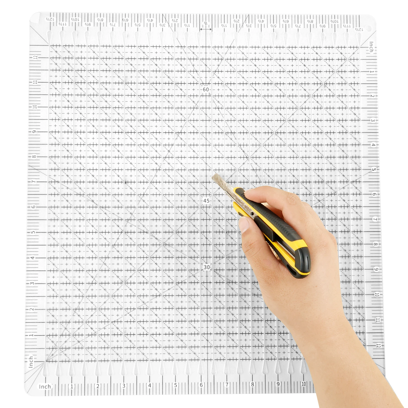Quilting Ruler 12 x 12 Inches Clear Acrylic Quilting Template Easy to ...