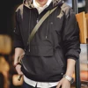 Maden New Outdoor Half-zip Hooded Jacket Mountain Sports Style Sweatshirt  And Loose Casual Pullover for Men's Daily 1