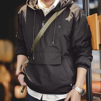 Maden New Outdoor Half-zip Hooded Jacket Mountain Sports Style Sweatshirt  And Loose Casual Pullover for Men's Daily 1