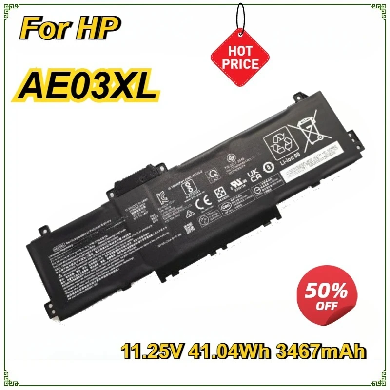 New Laptop Battery AE03XL for HP 240 G10 14-EE 15-FC HSTNN-AB1B  HSTNN-OB3E Bateria 11.25V 41.04Wh 3467mAh Replacement Battery