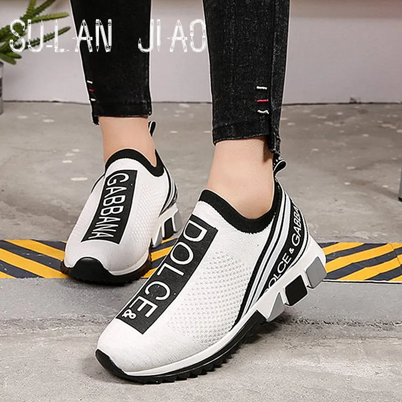 Brand Designer Unisex Casual Slip On Walking Sneakers Men Jogging Foorwear Sock Men's Shoes Chaussure Homme Zapatillas Hombre |
