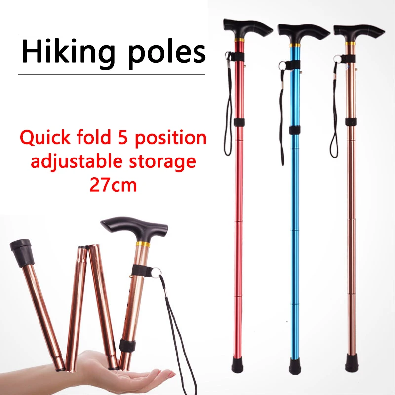 Trekking Poles Folding Hiking Stick Collapsible Hiking Poles Trekking Stick Walking Poles Nordic