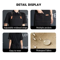 Salon Apron Customized Logo Nails Beauty Barber Studio Men's Women's Aprons Canvas Waterproof Mandil Kitchen Cooking Pinny 2