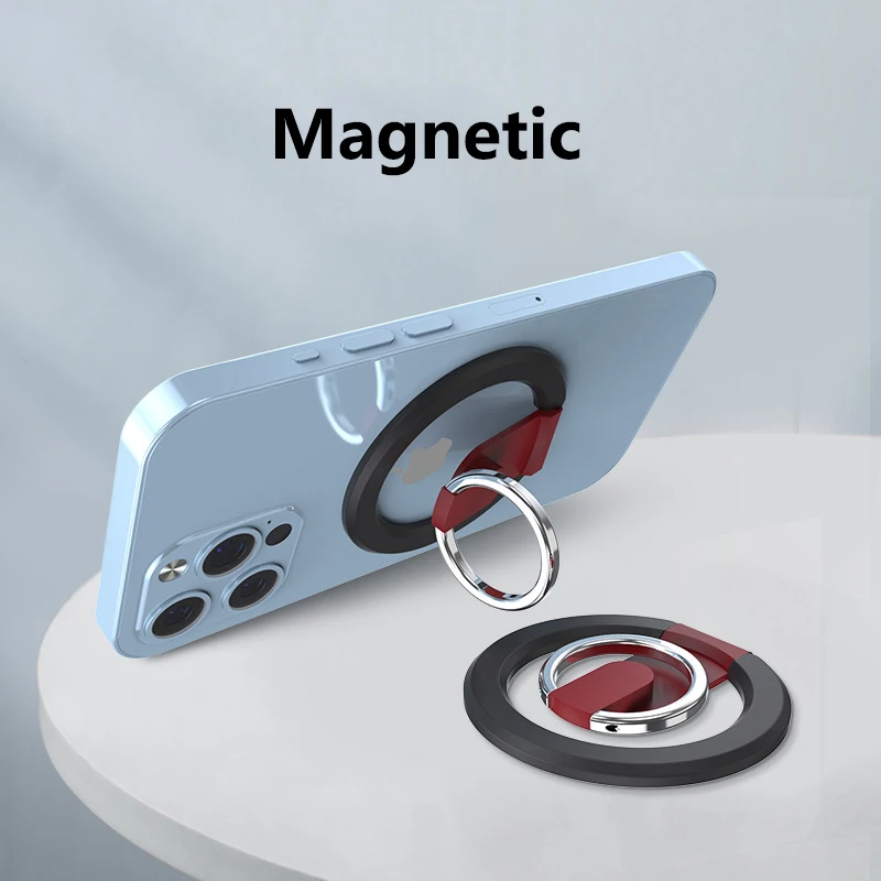 Mindsky Magnetic Phone Ring Holder for iPhone 15 14 13 12 MagSafe Accessories Adjustable Finger Phone Ring Grip【Removable When Wireless Charging】