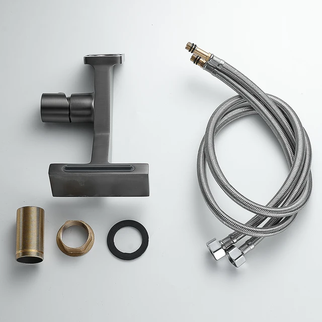 Moderne servantkran i gun grey