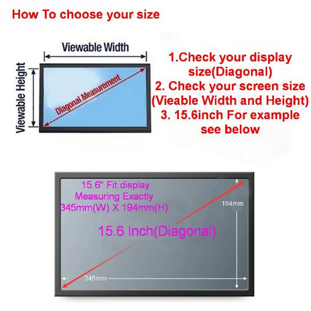 Laptop, Privacidade Anti-Glare, Dark Anti-Peek, 12,5, 13,3,