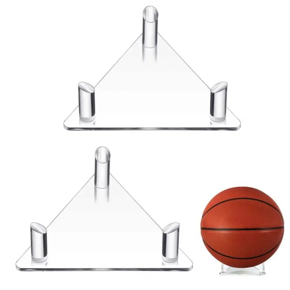 

Football Holder Transparent Fall-resistant No Injuries to Ball Triangle Soccer Volleyball Holder Ball Holder Display