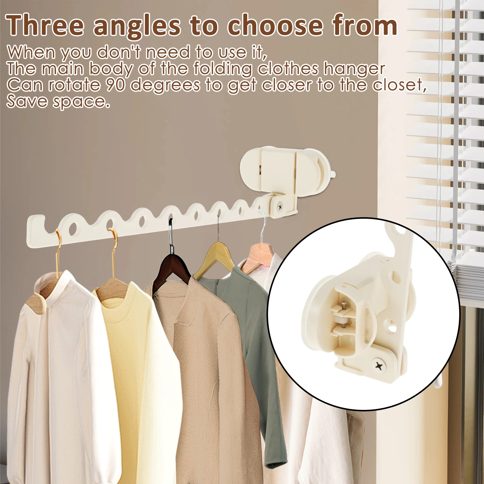 Foldable Clothes Rack Wall Mounted Drying Rack Aluminum Alloy Clothes Organization Collapsible Drying Racks for Laundry Room 4